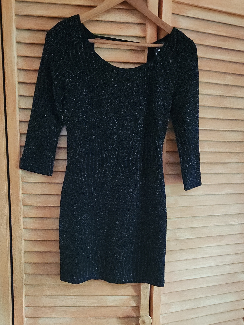 Black Sparkle Women's Bodycon Dress